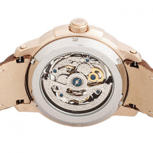 Load image into Gallery viewer, Reign Matheson Automatic Skeleton Dial Leather-Band Watch - Brown/Rose Gold - REIRN5305
