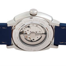 Load image into Gallery viewer, Reign Napoleon Automatic Semi-Skeleton Leather-Band Watch - Silver/Blue - REIRN5802
