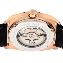 Load image into Gallery viewer, Reign Astro Semi-Skeleton Leather-Band Watch - Rose Gold/Black - REIRN5503
