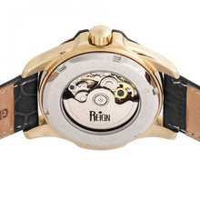 Load image into Gallery viewer, Reign Henley Automatic Semi-Skeleton Leather-Band Watch - Gold/Black - REIRN4505