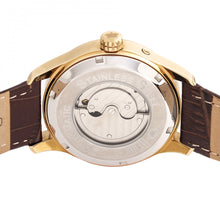 Load image into Gallery viewer, Reign Bhutan Leather-Band Automatic Watch - Gold/Silver - REIRN1605