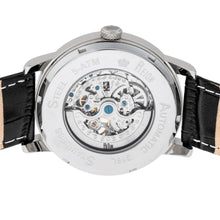Load image into Gallery viewer, Reign Belfour Automatic Skeleton Leather-Band Watch - Silver/Black - REIRN3607