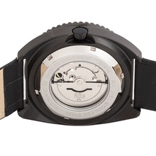 Load image into Gallery viewer, Reign Quentin Automatic Pro-Diver Leather-Band Watch w/Date - Black - REIRN4907