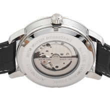 Load image into Gallery viewer, Reign Rudolf Automatic Skeleton Leather-Band Watch - Silver/Orange - REIRN5902