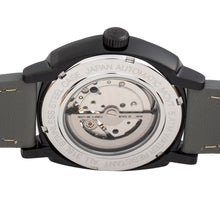 Load image into Gallery viewer, Reign Napoleon Automatic Semi-Skeleton Leather-Band Watch - Black/Grey - REIRN5804