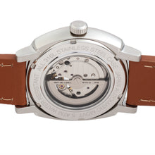 Load image into Gallery viewer, Reign Napoleon Automatic Semi-Skeleton Leather-Band Watch - Silver/Brown - REIRN5803

