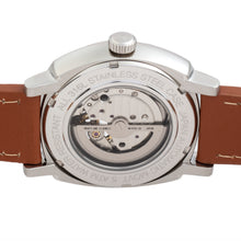 Load image into Gallery viewer, Reign Napoleon Automatic Semi-Skeleton Leather-Band Watch - Silver/Brown - REIRN5803
