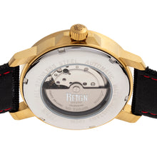Load image into Gallery viewer, Reign Helios Automatic Leather-Band Watch w/Day/Date - Gold/Black - REIRN5706
