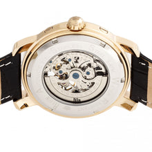 Load image into Gallery viewer, Reign Kahn Automatic Skeleton Leather-Band Watch - Gold/Black - REIRN4305