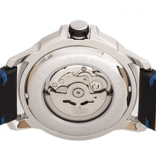 Load image into Gallery viewer, Reign Monarch Automatic Domed Leather-Band Watch - Silver/Black - REIRN5201