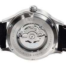 Load image into Gallery viewer, Reign Henry Automatic Canvas-Overlaid Leather-Band Watch w/Date - Silver - REIRN6201