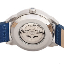 Load image into Gallery viewer, Reign Lafleur Automatic Leather-Band Watch w/Date - Silver/Blue - REIRN5403