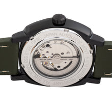 Load image into Gallery viewer, Reign Napoleon Automatic Semi-Skeleton Leather-Band Watch - Black/Green - REIRN5806