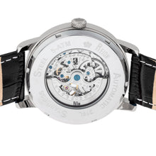 Load image into Gallery viewer, Reign Belfour Automatic Skeleton Leather-Band Watch - Silver - REIRN3601
