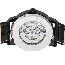 Load image into Gallery viewer, Reign Belfour Automatic Skeleton Leather-Band Watch - Black - REIRN3606
