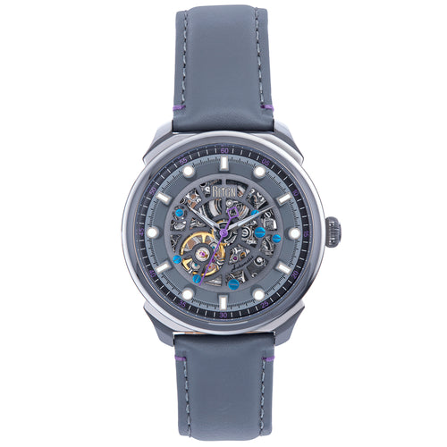 Reign Weston Automatic Skeletonized Leather-Band Watch - REIRN6804