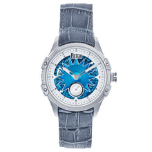 Load image into Gallery viewer, Reign Solstice Automatic Skeletonized Leather-Band Watch - Grey / Blue - REIRN6901