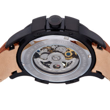 Load image into Gallery viewer, Reign Solstice Automatic Skeletonized Leather-Band Watch - Brown / Gold - REIRN6904