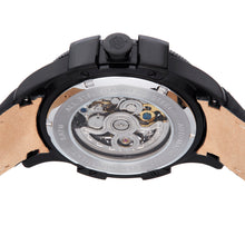 Load image into Gallery viewer, Reign Solstice Automatic Skeletonized Leather-Band Watch - Black / Black - REIRN6905