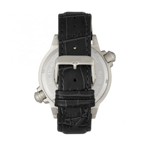 Reign Thanos Automatic Leather-Band Watch - Silver/Black - REIRN2101