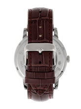 Load image into Gallery viewer, Reign Belfour Automatic Skeleton Leather-Band Watch - Silver/Brown - REIRN3602
