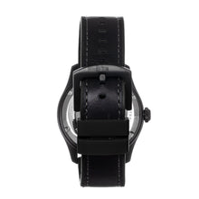 Load image into Gallery viewer, Reign Elijah Automatic Rubber Inlaid Leather-Band Watch W/Date - Black - REIRN6506
