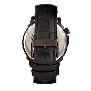 Reign Bauer Automatic Semi-Skeleton Leather-Band Watch - Black - REIRN6007