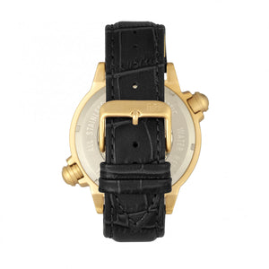 Reign Thanos Automatic Leather-Band Watch - Gold/White - REIRN2106