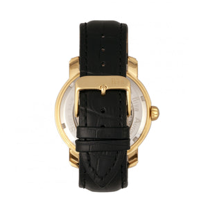 Reign Kahn Automatic Skeleton Leather-Band Watch - Gold/Black - REIRN4305