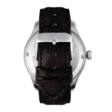 Load image into Gallery viewer, Reign Gustaf Automatic Leather-Band Watch - Black/Silver - REIRN1501
