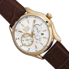Load image into Gallery viewer, Reign Gustaf Automatic Leather-Band Watch - Brown/Gold - REIRN1502
