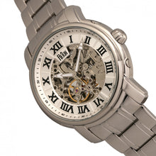 Load image into Gallery viewer, Reign Kahn Automatic Skeleton Bracelet Watch - Silver - REIRN4301
