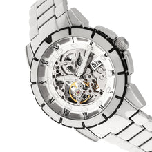Load image into Gallery viewer, Reign Philippe Automatic Skeleton Bracelet Watch - Silver/White - REIRN4601
