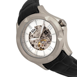 Reign Dantes Automatic Skeleton Dial Leather-Band Watch - Silver - REIRN4703