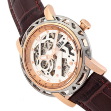 Load image into Gallery viewer, Reign Stavros Automatic Skeleton Leather-Band Watch - Rose Gold/White - REIRN3703

