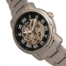 Load image into Gallery viewer, Reign Kahn Automatic Skeleton Bracelet Watch - Silver/Black - REIRN4302
