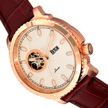 Load image into Gallery viewer, Reign Bauer Automatic Semi-Skeleton Leather-Band Watch - Rose Gold/White - REIRN6005
