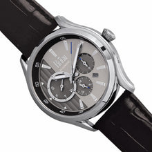 Load image into Gallery viewer, Reign Gustaf Automatic Leather-Band Watch - Black/Silver - REIRN1501
