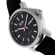 Load image into Gallery viewer, Reign Helios Automatic Leather-Band Watch w/Day/Date - Silver/Black - REIRN5705
