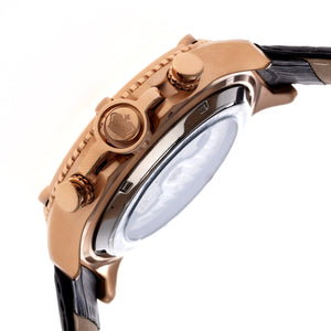 Reign Goliath Automatic Leather-Band Watch - Rose Gold/Silver - REIRN3306