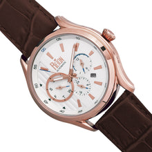 Load image into Gallery viewer, Reign Gustaf Automatic Leather-Band Watch - Brown/Rose Gold - REIRN1504
