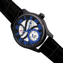 Load image into Gallery viewer, Reign Bhutan Leather-Band Automatic Watch - Black - REIRN1603
