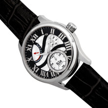 Load image into Gallery viewer, Reign Bhutan Leather-Band Automatic Watch - Silver/Black - REIRN1602
