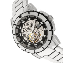 Load image into Gallery viewer, Reign Philippe Automatic Skeleton Bracelet Watch - Silver/Black - REIRN4602
