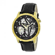 Load image into Gallery viewer, Reign Xavier Automatic Skeleton Leather-Band Watch - Gold/Black - REIRN3904
