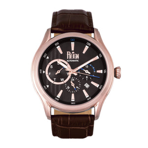 Reign Gustaf Automatic Leather-Band Watch - Brown/Black - REIRN1506