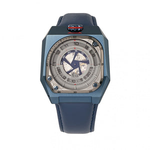 Reign Asher Automatic Sapphire Crystal Leather-Band Watch - Blue - REIRN5105