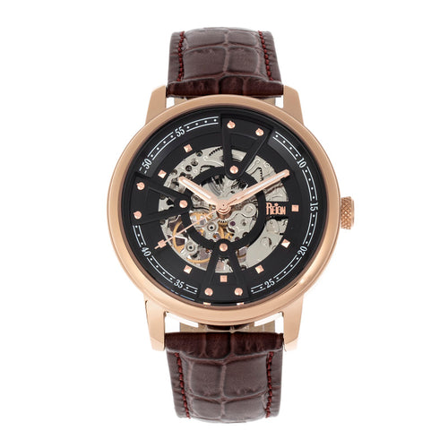 Reign Belfour Automatic Skeleton Leather-Band Watch - REIRN3605