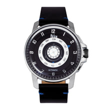 Load image into Gallery viewer, Reign Monarch Automatic Domed Leather-Band Watch - Silver/Black - REIRN5201
