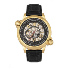 Load image into Gallery viewer, Reign Thanos Automatic Leather-Band Watch - Gold/Black - REIRN2105
